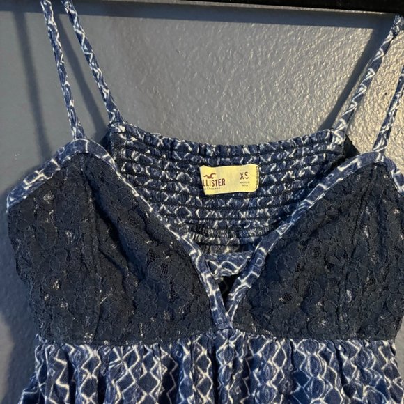 Blue Patterned Tank Top Blouse - Picture 2 of 11